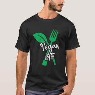 Camiseta Vegan AF Folha E Fork Go Vegan