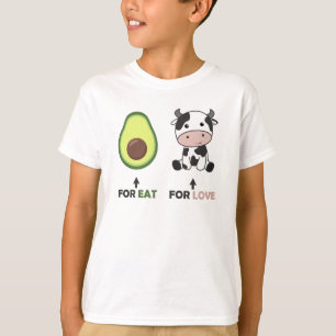 Camiseta Vegan Amante de os animais Vegan Avocado Comida Co