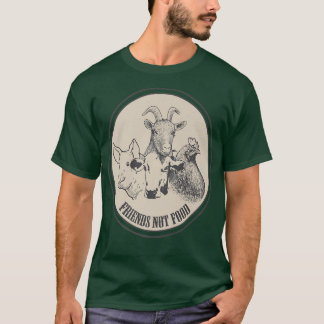 Camiseta Vegan Amigos Não Comida De Galinha De Capim Vegeta