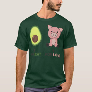 Camiseta Vegan Animal Friend come Avocado ama Porcos