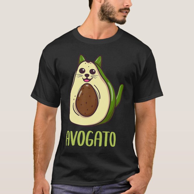 Camiseta Vegan Avocado Ca Cat Pai Mãe Avogato Cinco De May (Frente)