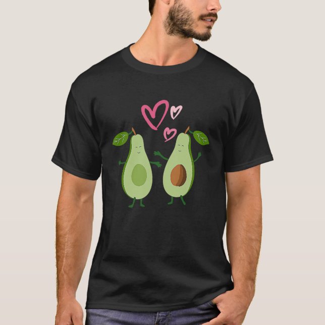 Camiseta Vegan Avocado You Are My Better Half Valentine's D (Frente)