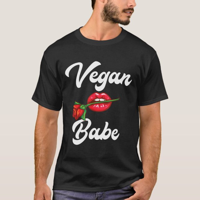 Camiseta Vegan Babe Animal Rights Protection Plant Lo (Frente)