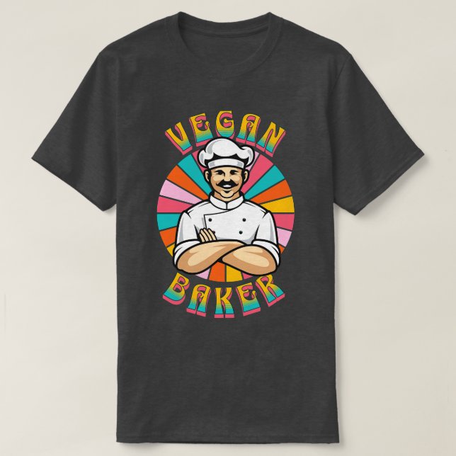Camiseta Vegan baker baking vegan 2 (Frente do Design)