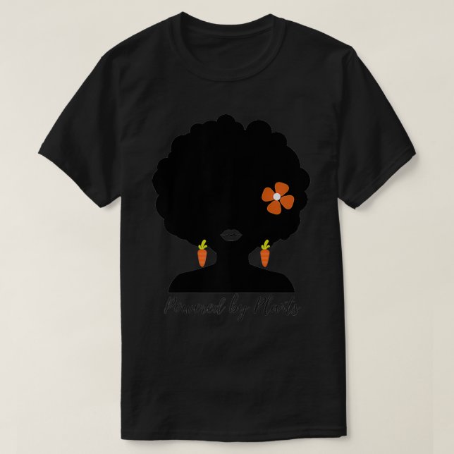 Camiseta Vegan BlackAfrican American Woman Vegetarian Afro3 (Frente do Design)