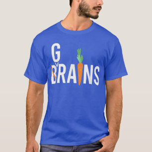 Camiseta Vegan Brain and Grain Vegggies ama Vegetariano T-S