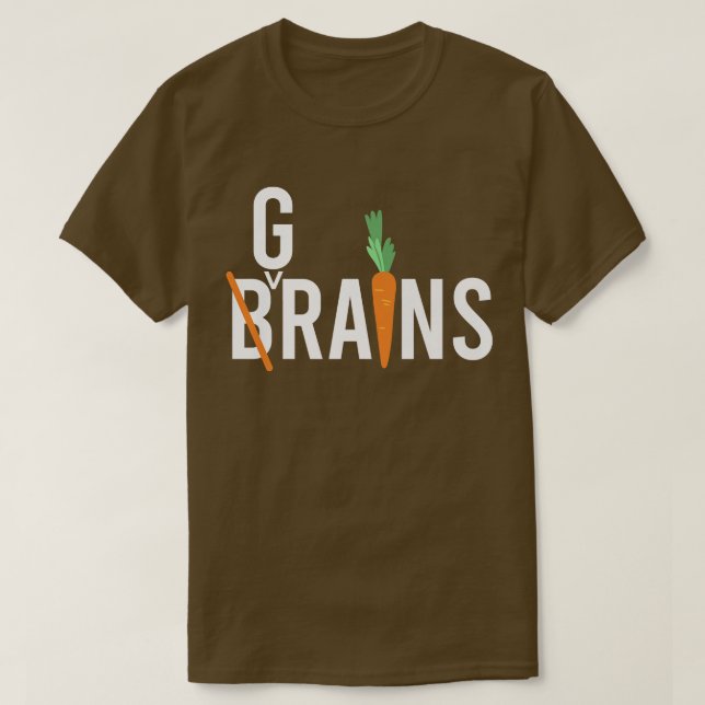 Camiseta Vegan Brain and Grain Veggies amam Vegetariano 14 (Frente do Design)