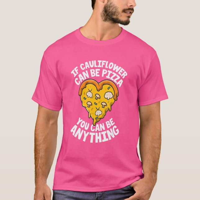 Camiseta Vegan Cauliflower Pizza Vegetariana Dieta Baseada  (Frente)