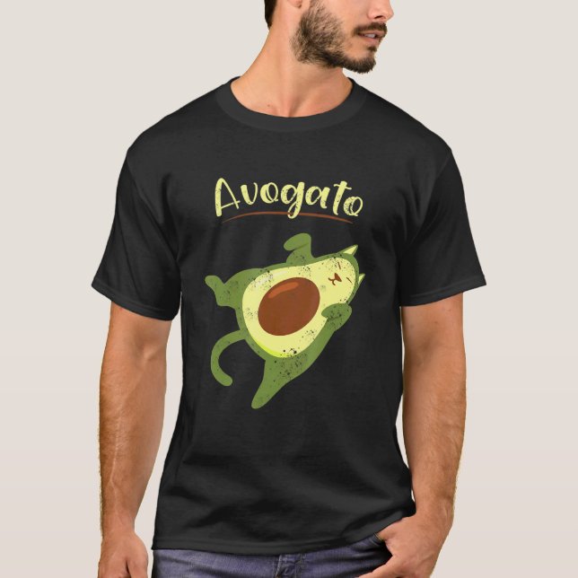 Camiseta Vegan Comida Avogato Doméstico Gato Gatinho Pet Pa (Frente)