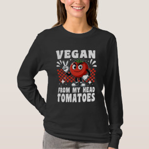 Camiseta Vegan da minha cabeça Tomates Engraçado Planta B