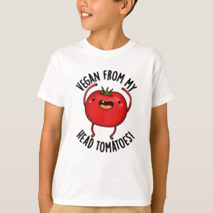 Camiseta Vegan Da Minha Cabeça Tomates Engraçado Veggie Pun