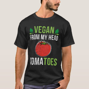 Camiseta Vegan Da Minha Cabeça Tomates Engraçados Trocadi