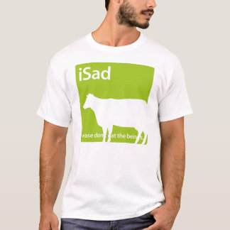 Camiseta Vegan da vaca do iSad ou t-shirt do vegetariano
