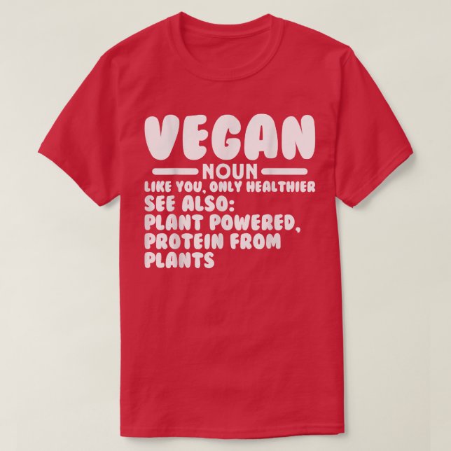 Camiseta Vegan Definition Funny Vegetarian Humor (Frente do Design)