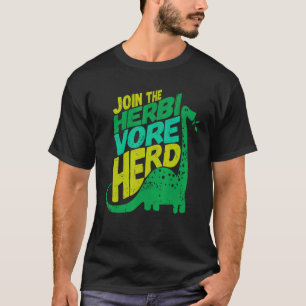 Camiseta Vegan Dinosaur Junta-Se Ao Herbivore Herd Vegetari
