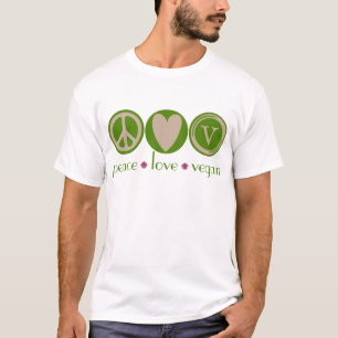 Camiseta Vegan do amor da paz