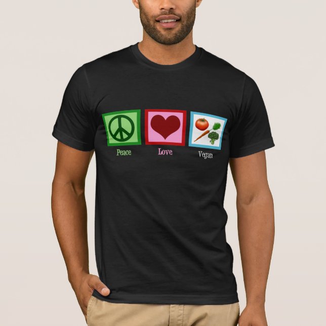 Camiseta Vegan do amor da paz (Frente)