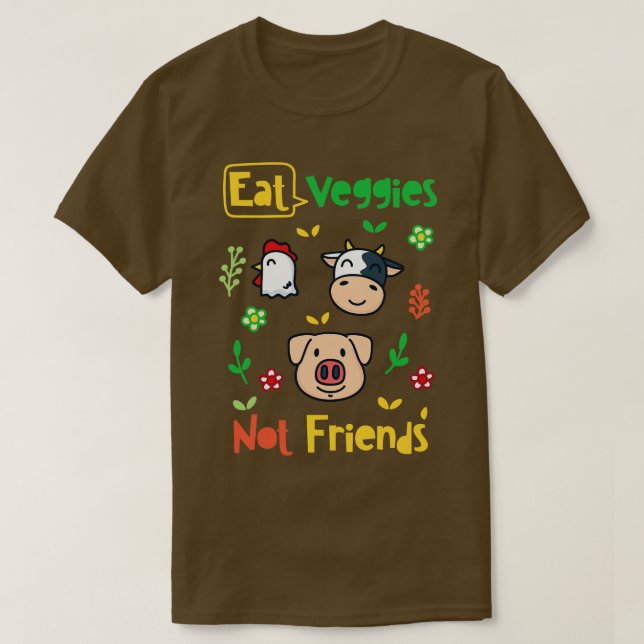 Camiseta Vegan Eat Veggies Vegan (Frente do Design)