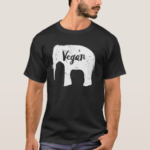 Camiseta Vegan Elephant Lover Herbivore Plant Based Animal