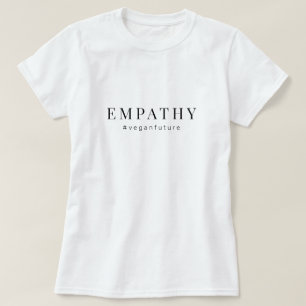 Camiseta Vegan EMPATHY Modern Simples Tipografia Mínima T-