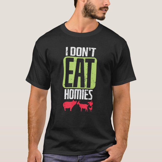 Camiseta Vegan Eu não como casas (Frente)