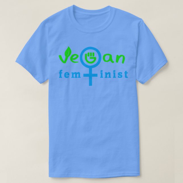 Camiseta Vegan FeministShow Apoio Ao Veganismo E Ao Feminis (Frente do Design)