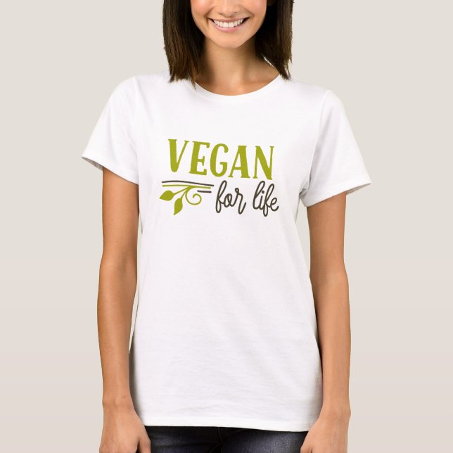 Camiseta Vegan For Life (Frente)