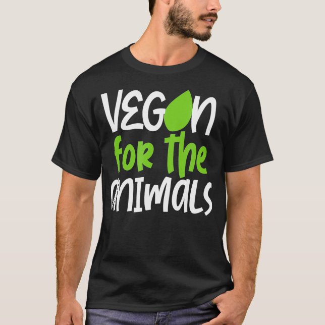 Camiseta Vegan For The Animals  (Frente)