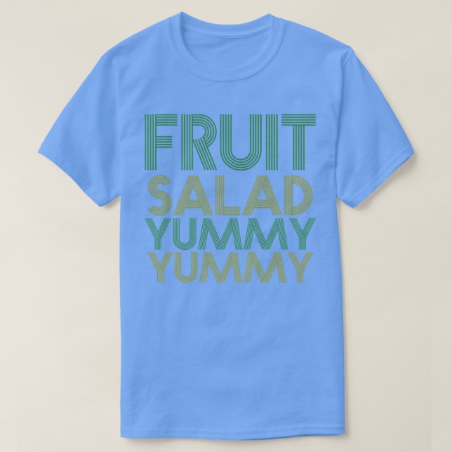 Camiseta Vegan Fruta Salad Yummy Yummy Retro Vegetarian (Frente do Design)