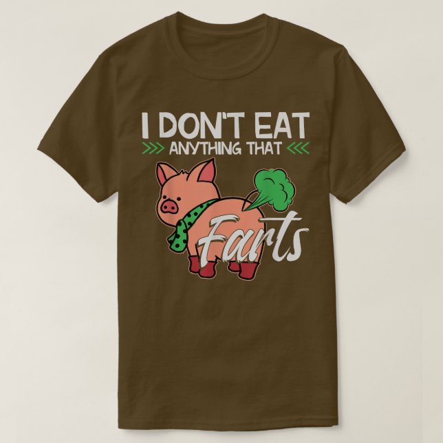 Camiseta Vegan Funny Pig Organic Comida Vegan (Frente do Design)