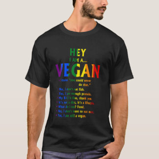 Camiseta Vegan Gay Pride LGBTQ Hey I'm A Vegan