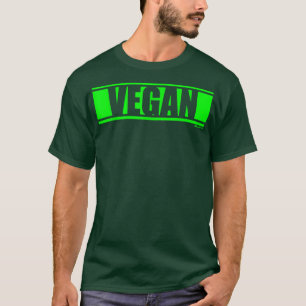 Camiseta Vegan Green Vegan Vegetarian Green Escrevendo Impr