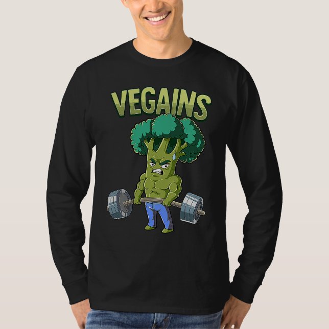 Camiseta Vegan Gym Bodybuilding Vegains (Frente)