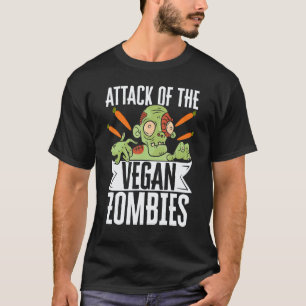 Camiseta Vegan Halloween Ataque Dos Zombies Veganos Vegeta