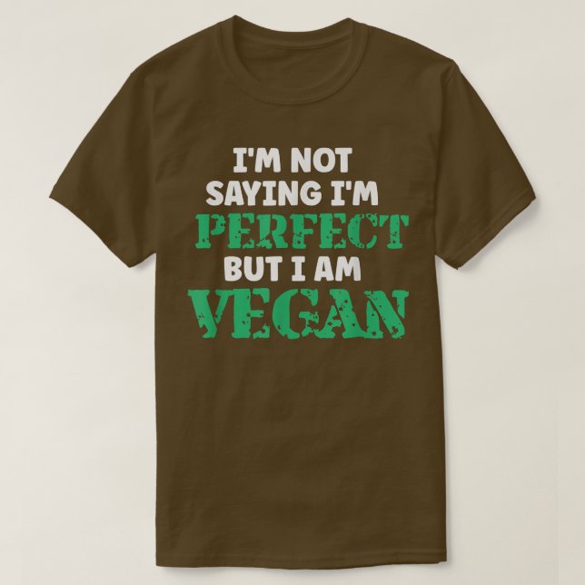 Camiseta Vegan Humor cita Vegetariana Saudável Baseada em P (Frente do Design)