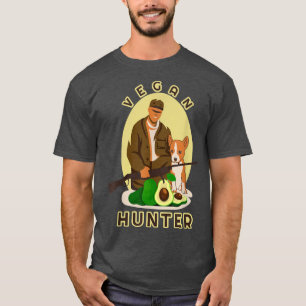 Camiseta Vegan Hunter Vegetarian pode caçar Meme Engraçado