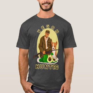 Camiseta Vegan Hunter Vegetarian pode caçar Meme Engraçado