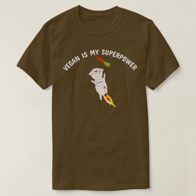 Camiseta Vegan Is My Superpower  (Frente do Design)