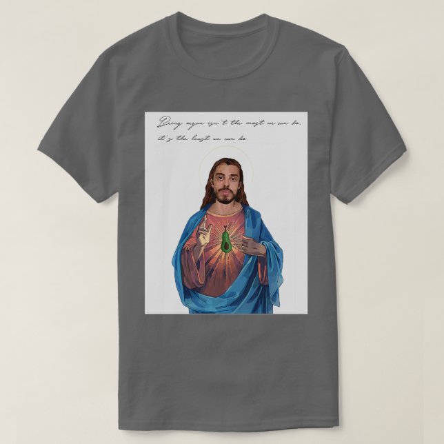 Camiseta Vegan Jesus, citação (Frente do Design)