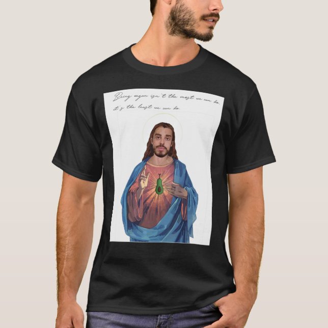 Camiseta Vegan Jesus (citação da terra) Premium Scoop T-S (Frente)
