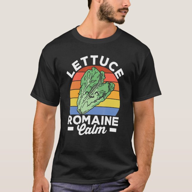 Camiseta Vegan Lettuce Romain Calm Veggie Comida Vegetarian (Frente)