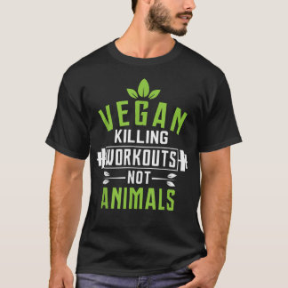 Camiseta Vegan Matando Workouts Não Animais Vegetarianos Br
