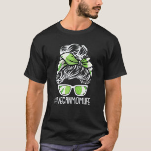 Camiseta Vegan Mom Life Dia das Mães Vegetariano Baseado em