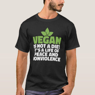 Camiseta Vegan Não É Uma Dieta É Uma Vida De Paz E Nonvio