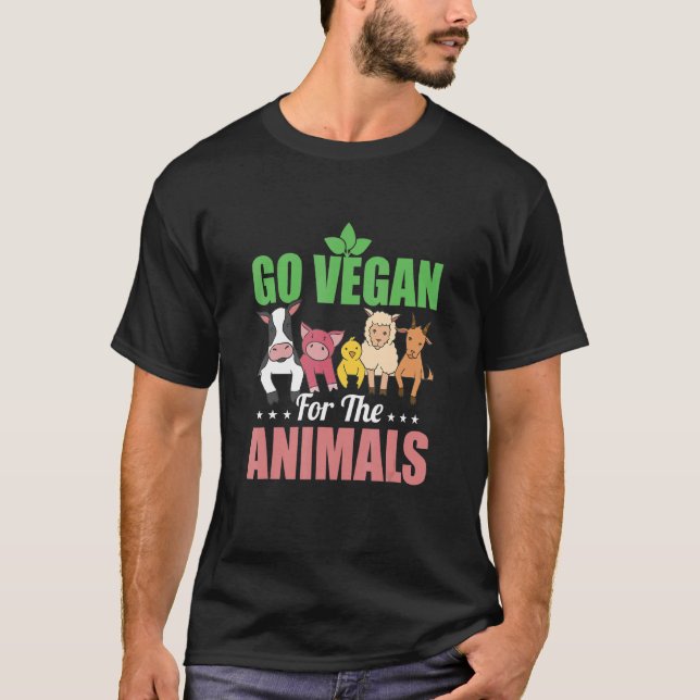 Camiseta Vegan Para O Veggie Do Veganismo Animal (Frente)