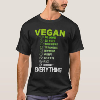 Camiseta Vegan Para Tudo O Planeta/Dia Da Terra, Salve O