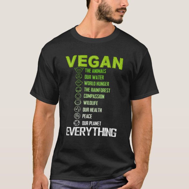 Camiseta Vegan Para Tudo O Planeta/Dia Da Terra, Salve O (Frente)