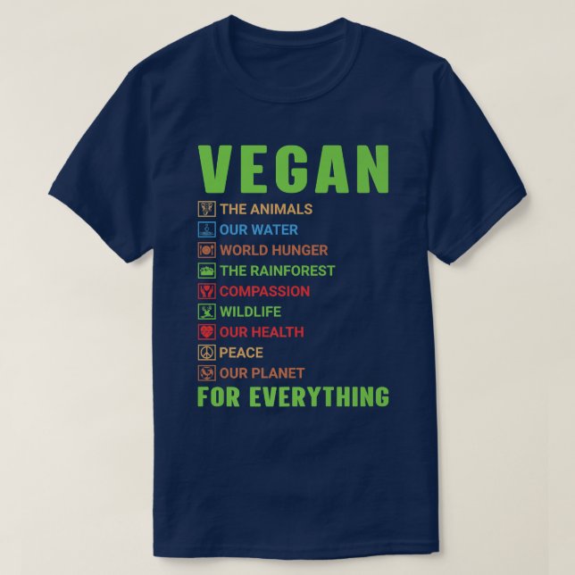 Camiseta Vegan Para Tudo O Que Espetacular Vegetariano Orgu (Frente do Design)