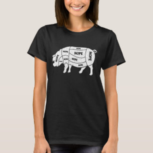 Camiseta Vegan Pig Anti-Crueldade Animal Come Vegggg Não An