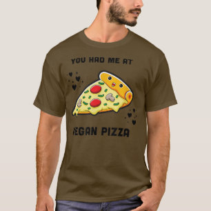 Camiseta Vegan Pizza Engraçado Foodie Comidas Vegetari